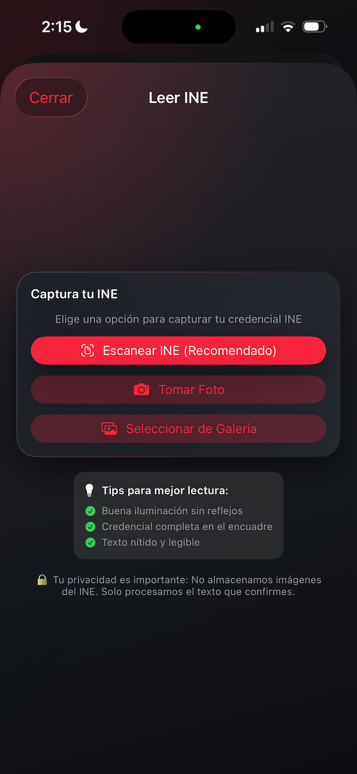 Resumen operativo móvil Politrack